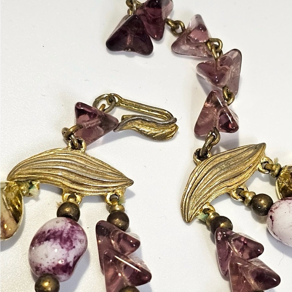 Schiaperelli Signed Vintage multi strand Bead Statement Necklace - Picture 10 of 14